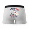 Caleçon Poker - Humour Boxer Gris Idée Cadeau Passion