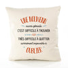 Housse de Coussin Premium Une Nolwenn Aussi géniale - Coton Canvas Fairtrade Beige Idée Cadeau Décoration Canapé