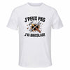 Maillot de Sport Homme Bricolage J'peux Pas - T-Shirt Respirant Polyester Manches Courtes - Cadeau Sportif Anniversaire Noël Fête des Pères