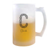 Verre à Bière Claude Lettre | Chope de Bière Pinte | Idée Cadeau Prénom Anniversaire Papa Collègue Départ Retraite Noël