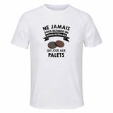 Maillot de Sport Homme Palets Quinquagenaire - T-Shirt Respirant Polyester Manches Courtes - Cadeau Sportif Anniversaire Noël Fête des Pères