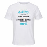 Maillot de Sport Homme pour Un Libraire Formidable Blanc - T-Shirt Respirant Polyester Manches Courtes - Cadeau Sportif Anniversaire Noël Fête des Pères