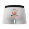 Caleçon Alix Caractère de Cochon - Humour Boxer Gris Idée Cadeau