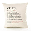Housse de Coussin Premium Céline Définition - Coton Canvas Fairtrade Beige Idée Cadeau Décoration Canapé