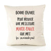 Housse de Coussin Premium Marie-Paule ça n'existe Pas - Coton Canvas Fairtrade Beige Idée Cadeau Décoration Canapé