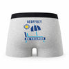 Caleçon Geoffrey en Vacances - Humour Boxer Gris Idée Cadeau