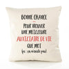 Housse de Coussin Premium Auxiliaire de Vie ça n'existe Pas - Coton Canvas Fairtrade Beige Idée Cadeau Décoration Canapé