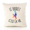 Housse de Coussin Premium Basket - Coton Canvas Fairtrade Beige Idée Cadeau Décoration Canapé