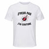 Maillot de Sport Homme Couture J'peux Pas - T-Shirt Respirant Polyester Manches Courtes - Cadeau Sportif Anniversaire Noël Fête des Pères