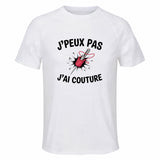 Maillot de Sport Homme Couture J'peux Pas - T-Shirt Respirant Polyester Manches Courtes - Cadeau Sportif Anniversaire Noël Fête des Pères