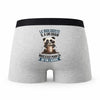 Caleçon Le Biologiste Panda Grain - Humour Boxer Gris Idée Cadeau