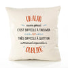 Housse de Coussin Premium Un Alan Aussi génial - Coton Canvas Fairtrade Beige Idée Cadeau Décoration Canapé