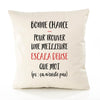Housse de Coussin Premium Escala deuse ça n'existe Pas - Coton Canvas Fairtrade Beige Idée Cadeau Décoration Canapé