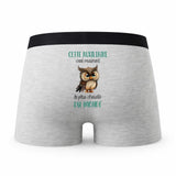 Caleçon Cette Auxiliaire De Justice Caractère de Cochon - Humour Boxer Gris Idée Cadeau