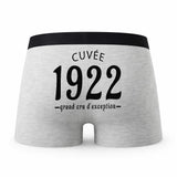 Caleçon Millésime 1922 - Humour Boxer Gris Idée Cadeau Anniversaire