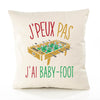Housse de Coussin Premium Baby-Foot Version Blanc - Coton Canvas Fairtrade Beige Idée Cadeau Décoration Canapé