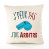 Housse de Coussin Premium Arbitre Version Blanc - Coton Canvas Fairtrade Beige Idée Cadeau Décoration Canapé