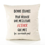 Housse de Coussin Premium Aliénor ça n'existe Pas - Coton Canvas Fairtrade Beige Idée Cadeau Décoration Canapé