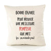 Housse de Coussin Premium Pompiste n'existe Pas - Coton Canvas Fairtrade Beige Idée Cadeau Décoration Canapé