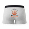 Caleçon Ana Caractère de Cochon - Humour Boxer Gris Idée Cadeau