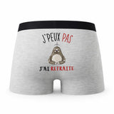 Caleçon Retraite - Humour Boxer Gris Idée Cadeau Passion