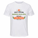 Maillot de Sport Homme Meilleur Business Developer Super Pouvoir Cadeau Anniversaire Noël Fête des Pères T-Shirt Respirant Polyester