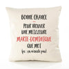Housse de Coussin Premium Marie-Dominique ça n'existe Pas - Coton Canvas Fairtrade Beige Idée Cadeau Décoration Canapé