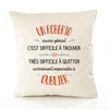 Housse de Coussin Premium Un Roberto Aussi génial - Coton Canvas Fairtrade Beige Idée Cadeau Décoration Canapé