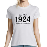Cuvée 1924 Grand cru d'exception | T-Shirt Anniversaire Femme année de Naissance