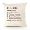 Housse de Coussin Premium Claudie Définition - Coton Canvas Fairtrade Beige Idée Cadeau Décoration Canapé