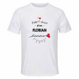 Maillot de Sport Homme pour Florian Damour - T-Shirt Respirant Polyester Manches Courtes - Cadeau Sportif Anniversaire Noël Fête des Pères