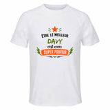Maillot de Sport Homme Meilleur Davy Super Pouvoir Cadeau Anniversaire Noël Fête des Pères T-Shirt Respirant Polyester
