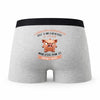 Caleçon Lassistante Administratif Caractère de Cochon - Humour Boxer Gris Idée Cadeau
