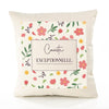 Housse de Coussin Femme Caviste exceptionnelle Motif Floral déco Salon canapé Chambre Cadeau Femme Anniversaire noël Coussin décoratif Motif Floral