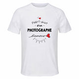 Maillot de Sport Homme Photographe Damour - T-Shirt Respirant Polyester Manches Courtes - Cadeau Sportif Anniversaire Noël Fête des Pères