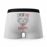Caleçon Gospel - Humour Boxer Gris Idée Cadeau Passion