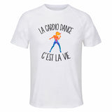Maillot de Sport Homme Cardio Dance C'est La Vie - T-Shirt Respirant Polyester Manches Courtes - Cadeau Sportif Anniversaire Noël Fête des Pères