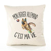 Housse de Coussin Premium Berger Allemand - Coton Canvas Fairtrade Beige Idée Cadeau Décoration Canapé