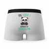 Caleçon Jocelyn Pas Touche Panda - Humour Boxer Gris Idée Cadeau