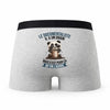 Caleçon Le Documentaliste Panda Grain - Humour Boxer Gris Idée Cadeau