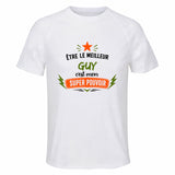 Maillot de Sport Homme Meilleur Guy Super Pouvoir Cadeau Anniversaire Noël Fête des Pères T-Shirt Respirant Polyester