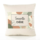 Housse de Coussin Femme Soeurette Chérie Design Graphique déco Salon canapé Chambre Cadeau Femme Anniversaire noël Coussin décoratif Motif Floral