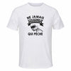 Maillot de Sport Homme Peche Quinquagenaire - T-Shirt Respirant Polyester Manches Courtes - Cadeau Sportif Anniversaire Noël Fête des Pères
