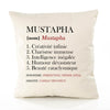 Housse de Coussin Premium Mustapha Définition - Coton Canvas Fairtrade Beige Idée Cadeau Décoration Canapé