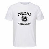 Maillot de Sport Homme Ornithologie J'peux Pas - T-Shirt Respirant Polyester Manches Courtes - Cadeau Sportif Anniversaire Noël Fête des Pères