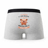 Caleçon Le Chercheur Caractère de Cochon - Humour Boxer Gris Idée Cadeau