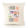 Housse de Coussin Premium foodtruck Version Blanc - Coton Canvas Fairtrade Beige Idée Cadeau Décoration Canapé