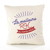 Housse de Coussin Premium RH Meilleure Monde - Coton Canvas Fairtrade Beige Idée Cadeau Décoration Canapé