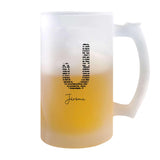Verre à Bière Jérôme Lettre Littérature | Chope de Bière Pinte | Idée Cadeau Prénom Livre Lecture Anniversaire Papa Collègue Départ Retraite Noël