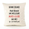Housse de Coussin Premium Marie-Claire ça n'existe Pas - Coton Canvas Fairtrade Beige Idée Cadeau Décoration Canapé